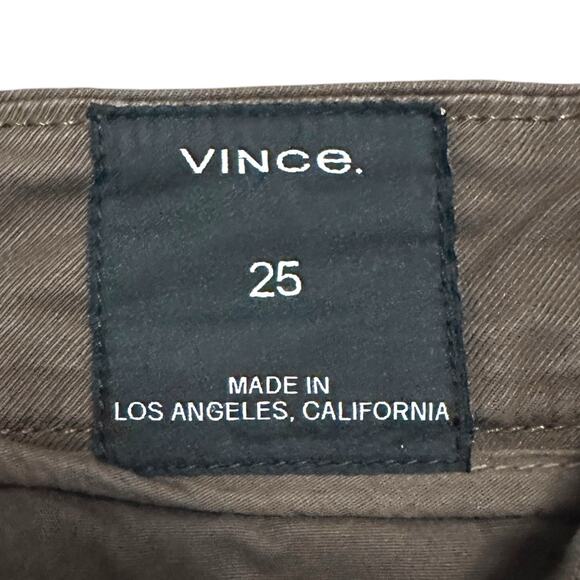Vince Women’s Size 25 Classic Chino Pants In Dark Wash Willow Surplus Green - Picture 3 of 7